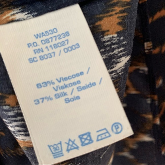 Boden Ravello Silk Blend Animal Print Short Sleeve Blouse Size 2 - Picture 9 of 10